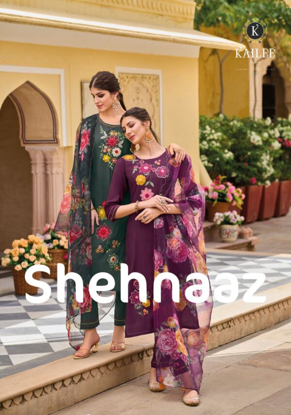 KAILEE FASHION SHEHNAAZ READYMADE SILK EMBROIDERED KURTIS AT BEST PRICE 13