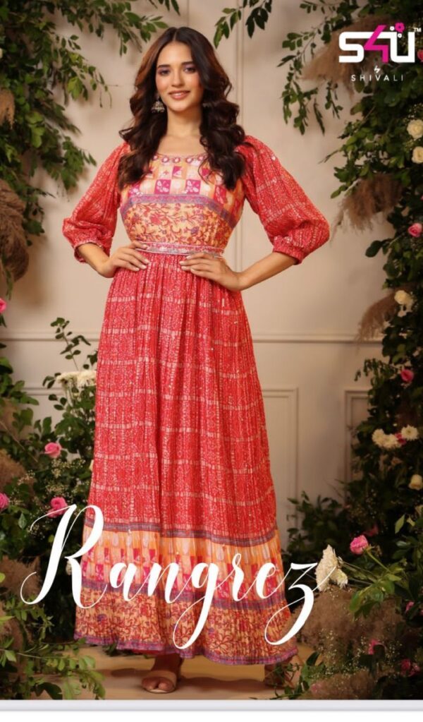 thumbs S4U RANGREZ VOL 2 HANDWORK BELTS PRINTED KURTIS WHOLESALER SURAT 1