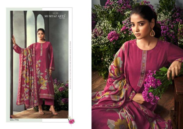 mumtaz arts saaj series 7701-7704 VISCOSE MUSLIN wholesale salwar kameez in surat - Image 3