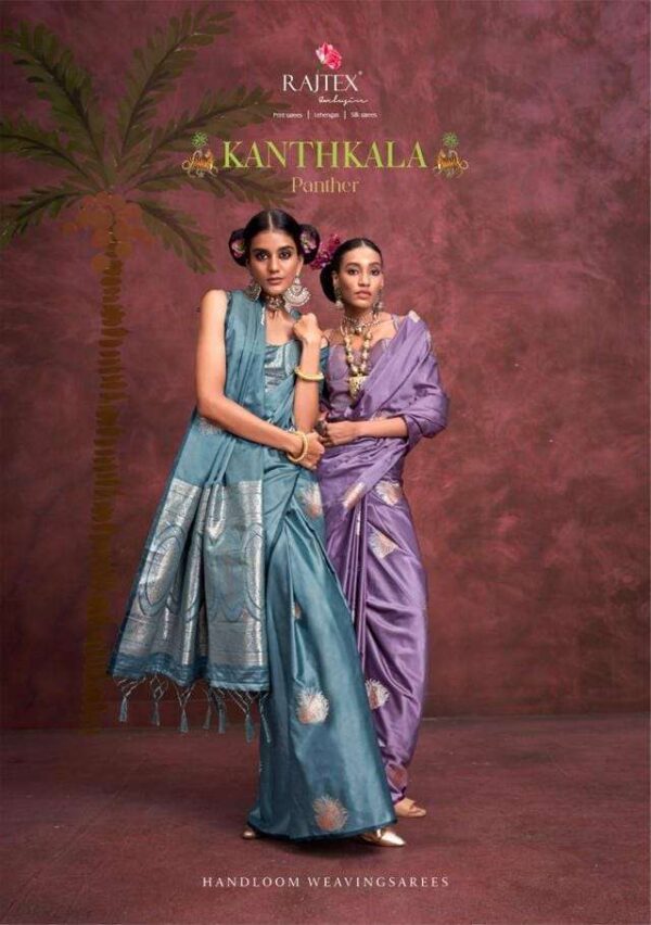 RAJTEX KANTHKALA-PANTHER TONE TO TONE SATIN  wholesale saree in surat - Image 14