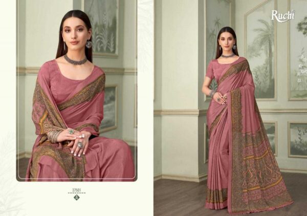 Ruchi Vivanta Silk Series 37501-37503 Beautiful Look Silk Crepe Wholesale Saree Premium Collection from Surat - Image 15