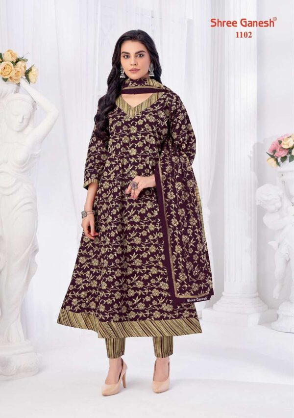 Shree Ganesh Zeenat Vol-1 series 1101-1109 Pure Cotton wholesale salwar kameez in surat - Image 5