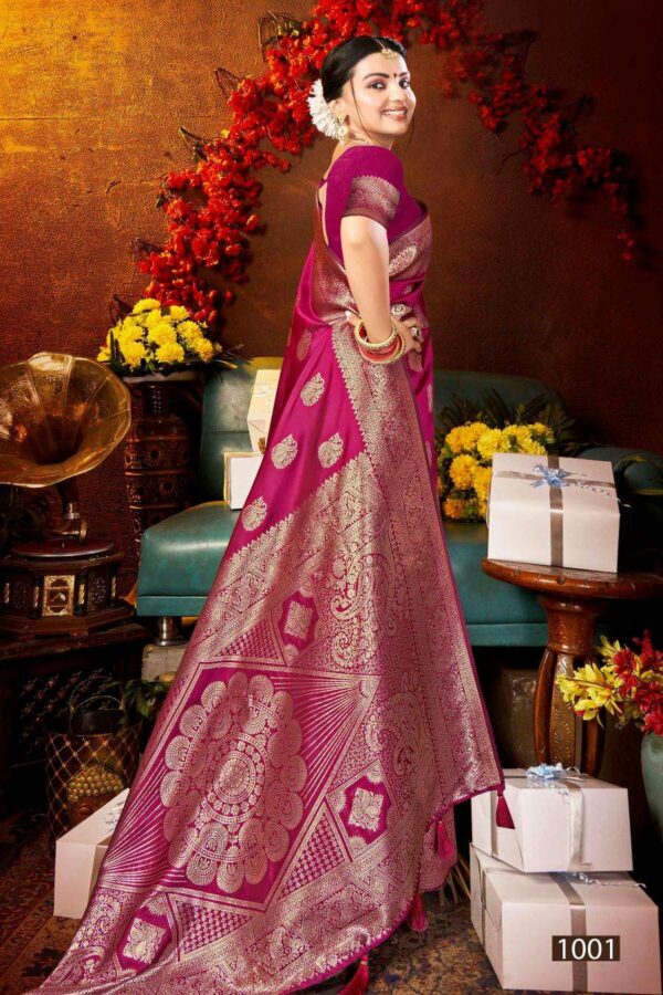 Saroj grand opening silk vol 1 series 1001-1006 silk wholesale saree - Image 3